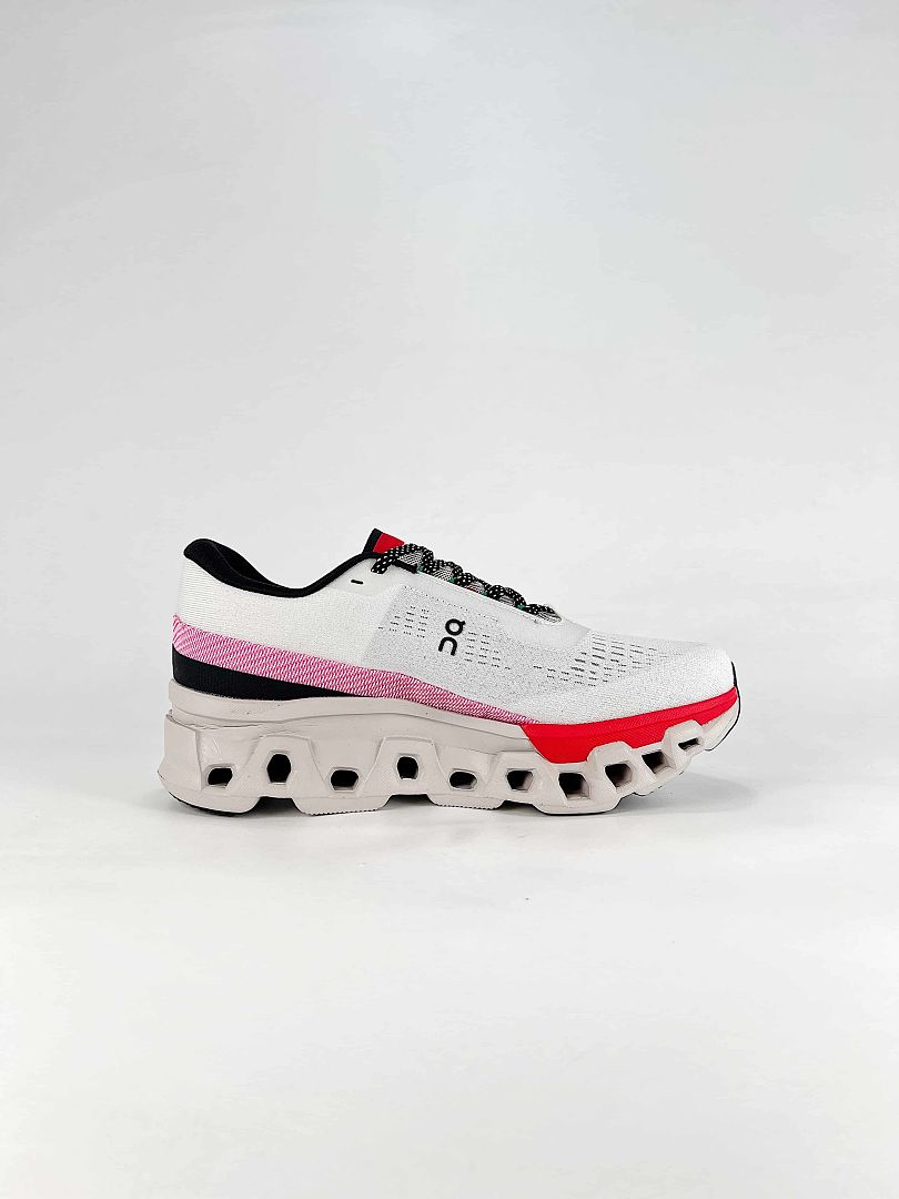 On Cloudmonster 2 White Red Black Sneakers 3WE10113193