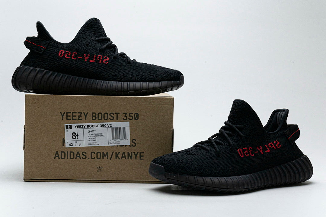 adidas Yeezy Boost 350 V2 Black Red CP9652 Women's Men's Streetwear Sneakers