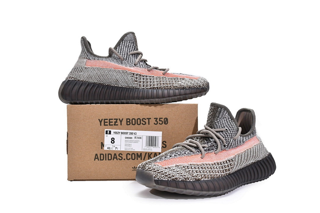 adidas Yeezy Boost 350 V2 Ash Stone GW0089 Women's Men's Grey Coral Streetwear Sneakers
