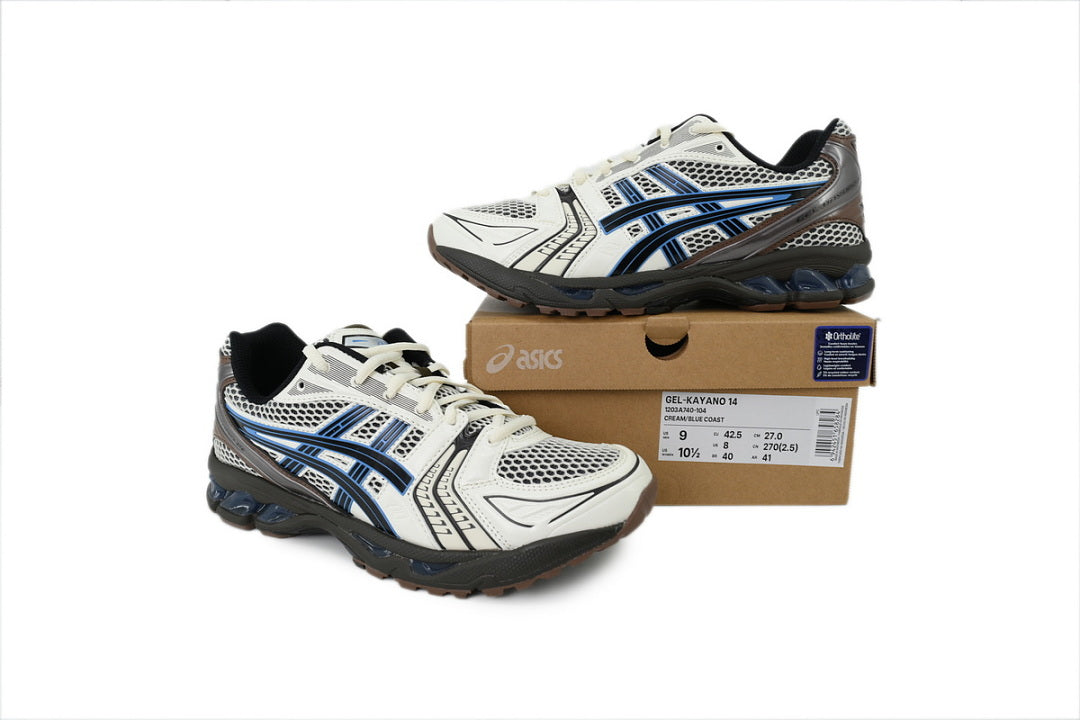 ASICS GEL-KAYANO 14 Cream Blue Coast Women's Men's Y2K Retro Sneakers | 1203A740-104