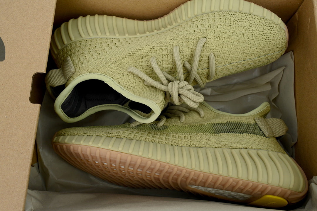 adidas Yeezy Boost 350 V2 Sulfur FY5346 Women Men Olive Green Sneakers