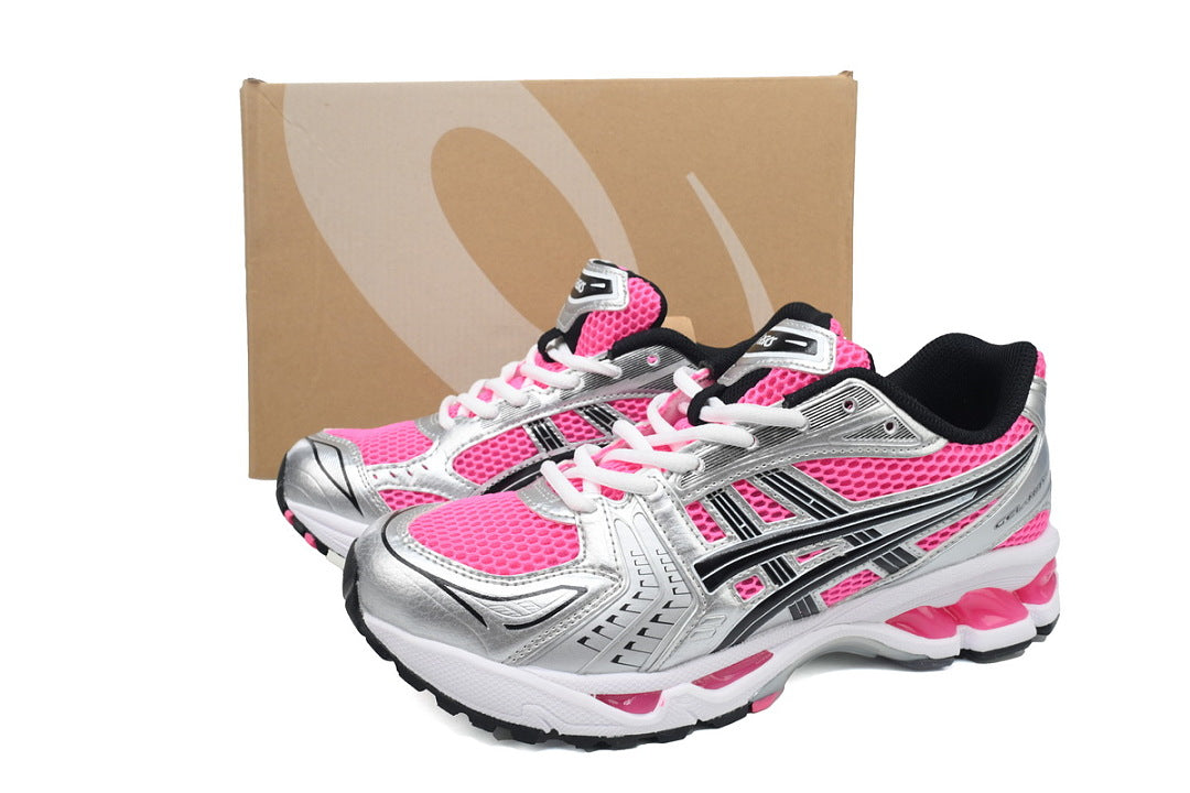 ASICS GEL-KAYANO 14 'Pink Glow' Silver & Black Women's Men's Y2K Retro Sneakers 1201A019-700