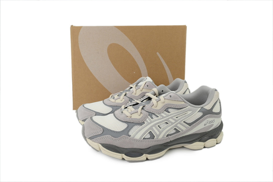 ASICS GEL-NYC Cream Oyster Grey Women's Men's Retro Streetwear Sneakers | 1201A789-103