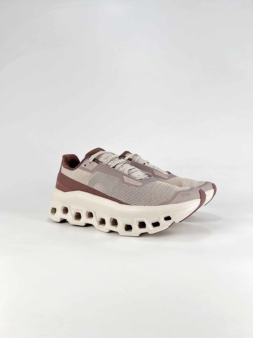 On Cloudmonster Void Taupe Brown Cream Lifestyle Sneakers 3WG10911344