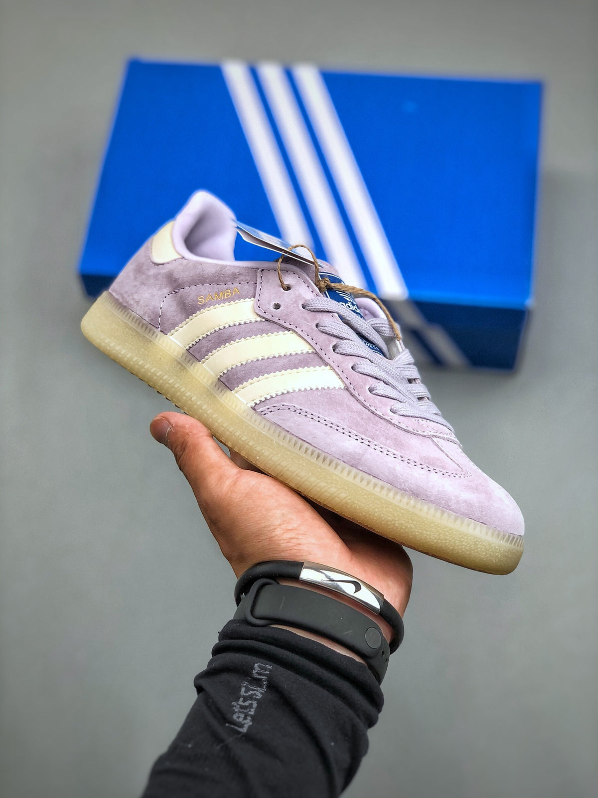 Adidas Originals Samba OG Women Purple White Retro Low Top Sneakers IG6176