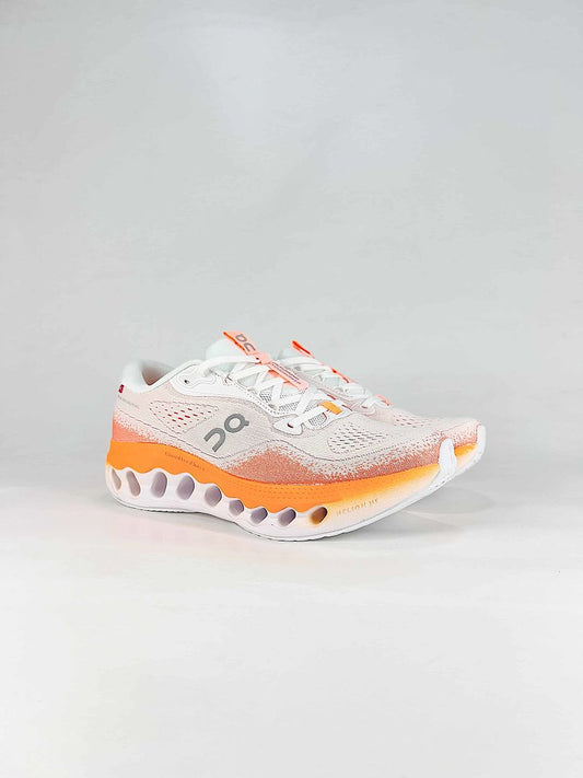On Cloudtilt White Bright Orange Chunky Low Top Casual Sneakers
