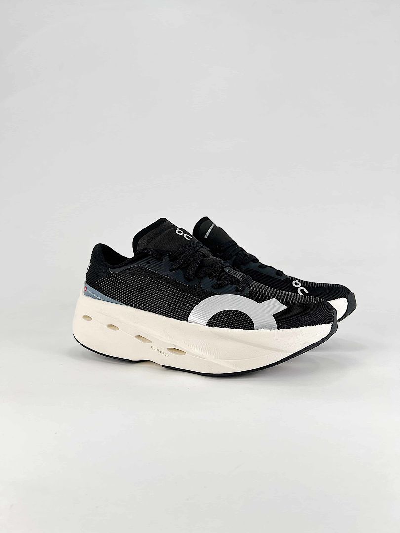On Cloudboom Volt Black Cream Running Shoes Women Men 3MF30980462