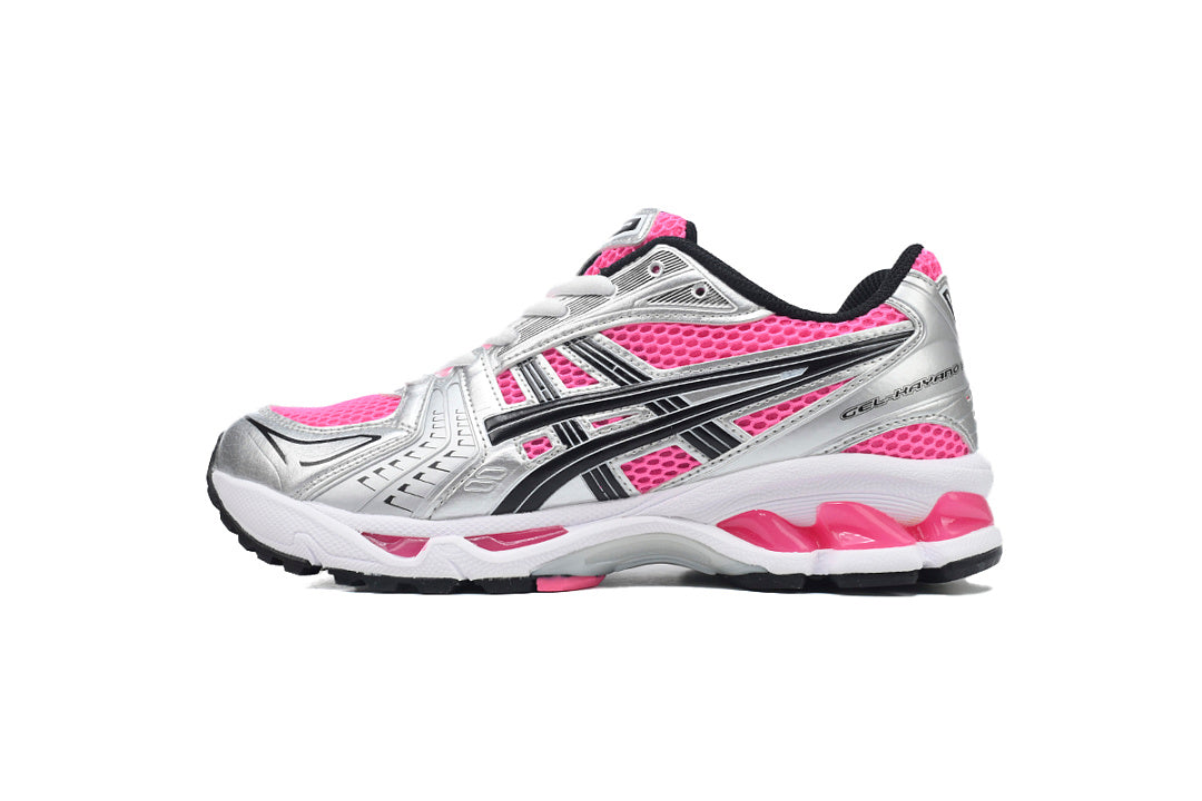 ASICS GEL-KAYANO 14 'Pink Glow' Silver & Black Women's Men's Y2K Retro Sneakers 1201A019-700