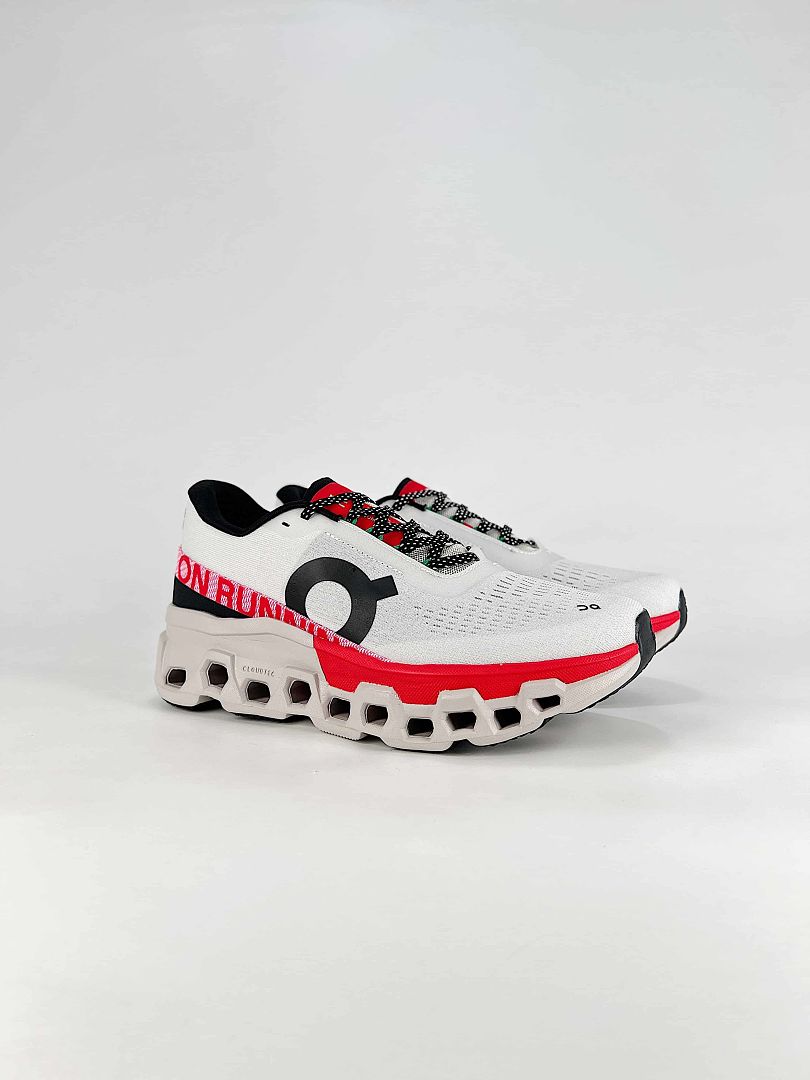 On Cloudmonster 2 White Red Black Sneakers 3WE10113193