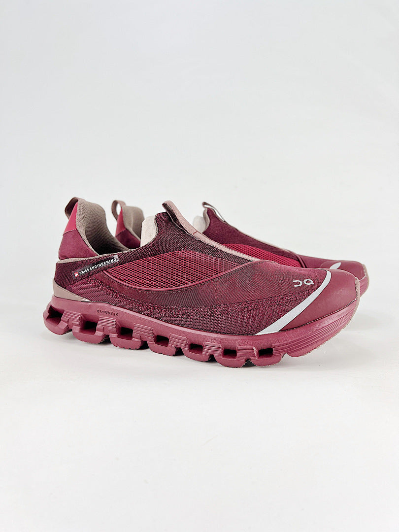 On Cloud Burgundy Slip On Sneakers Women Men Casual Shoes