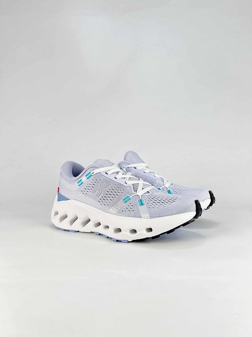 On Cloudtilt Light Grey Teal White Lifestyle Sneakers