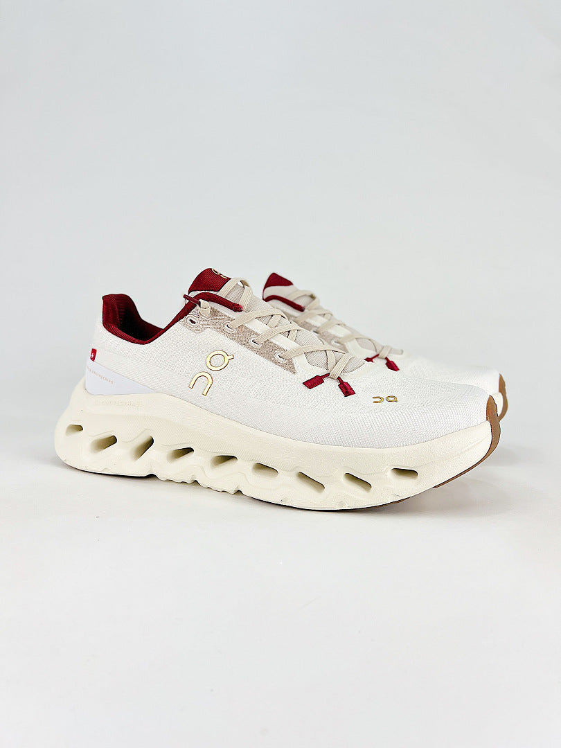 On Cloudtilt Moon White Burgundy Lifestyle Sneakers 3MF10742143