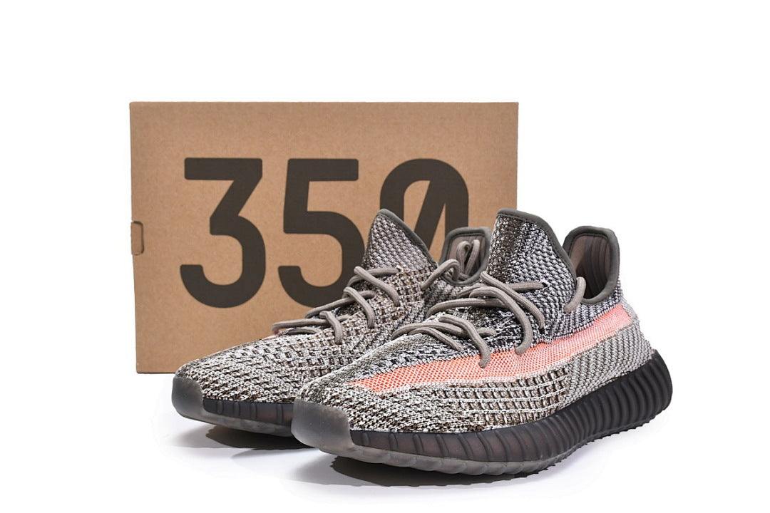adidas Yeezy Boost 350 V2 Ash Stone GW0089 Women's Men's Grey Coral Streetwear Sneakers