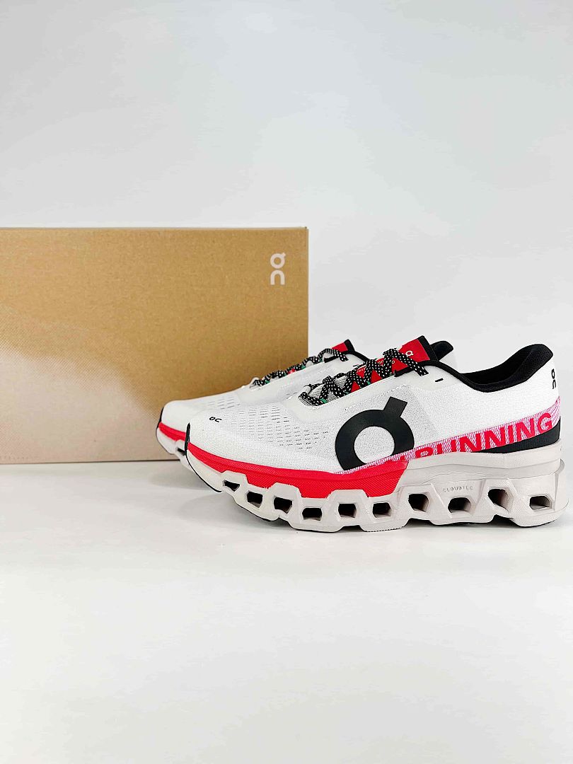 On Cloudmonster 2 White Red Black Sneakers 3WE10113193