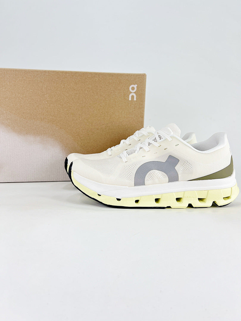 On Cloudflow 5 Ivory Yellow Running Sneakers Women Men 3MF10114852