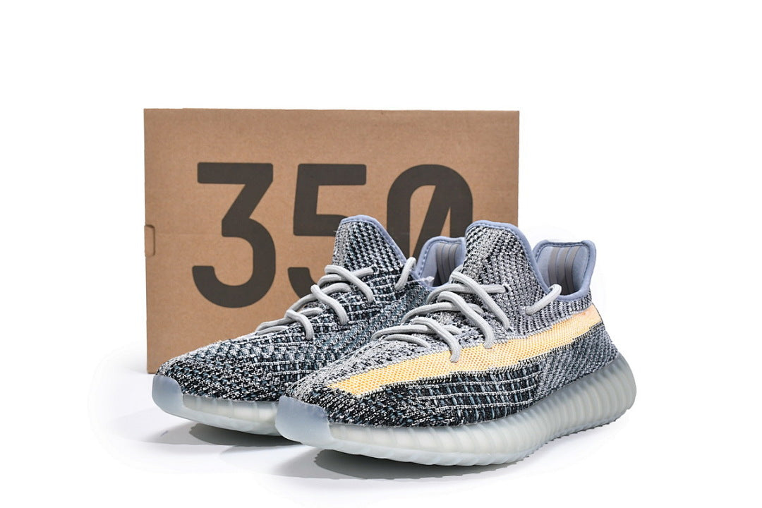adidas Yeezy Boost 350 V2 Ash Blue GY7657 Women's Men's Blue Grey Streetwear Sneakers