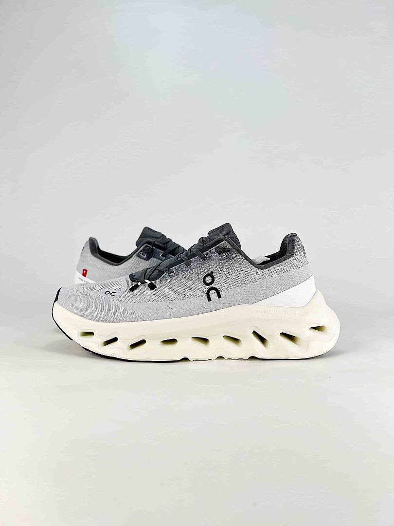 On Cloudtilt Grey Black Cream Lifestyle Sneakers
