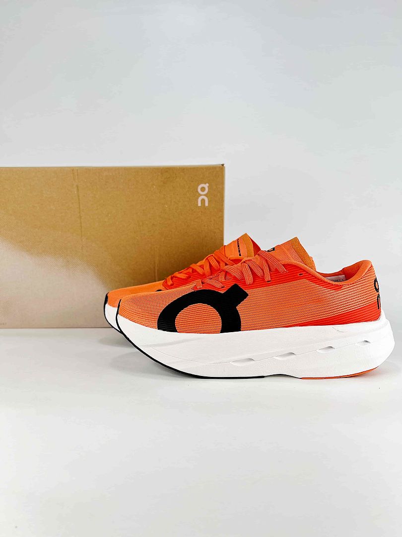On Cloudboom Volt Orange Black Running Sneakers Women Men 3MF30984553