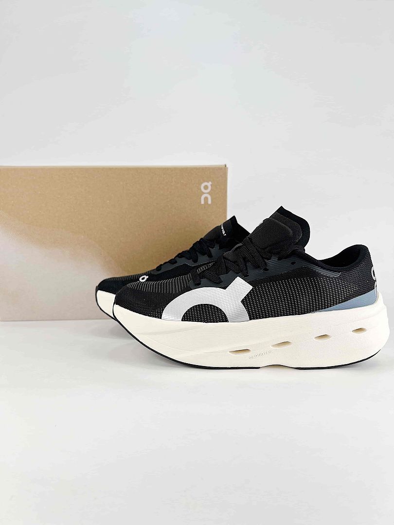 On Cloudboom Volt Black Cream Running Shoes Women Men 3MF30980462