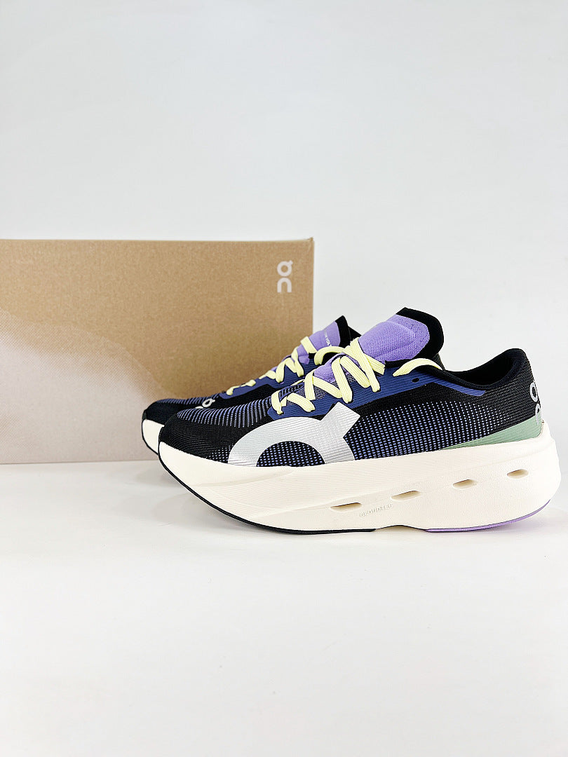 On Cloudboom Volt Black Purple Running Shoes Women Men 3MF30744671