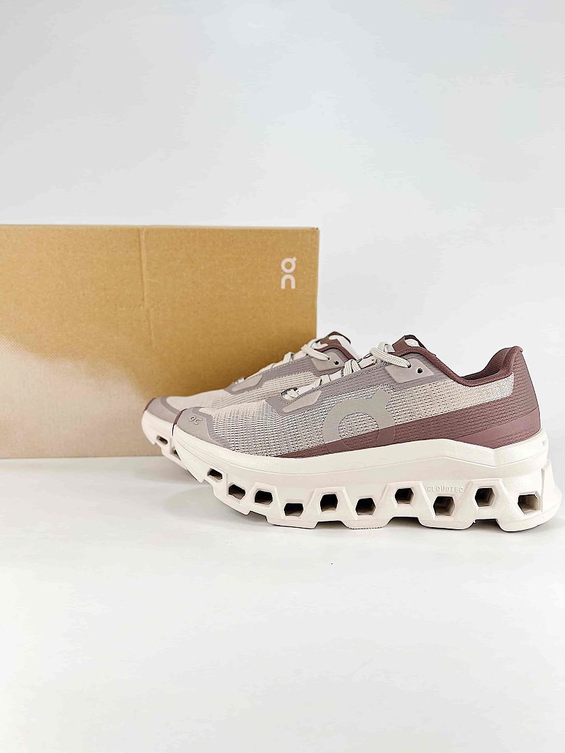 On Cloudmonster Void Taupe Brown Cream Lifestyle Sneakers 3WG10911344