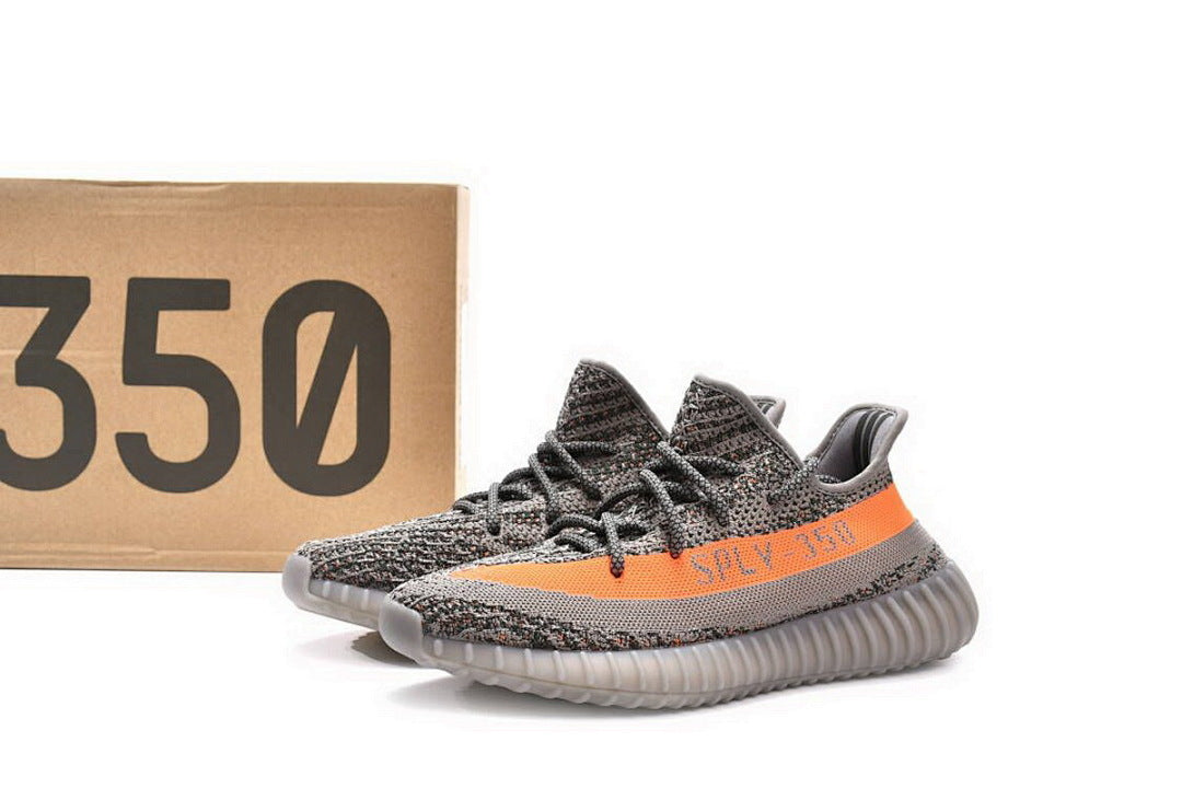 adidas Yeezy Boost 350 V2 Beluga Reflective GW1229 Women's Men's Grey Orange Sneakers