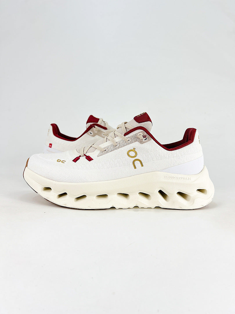 On Cloudtilt Moon White Burgundy Lifestyle Sneakers 3MF10742143