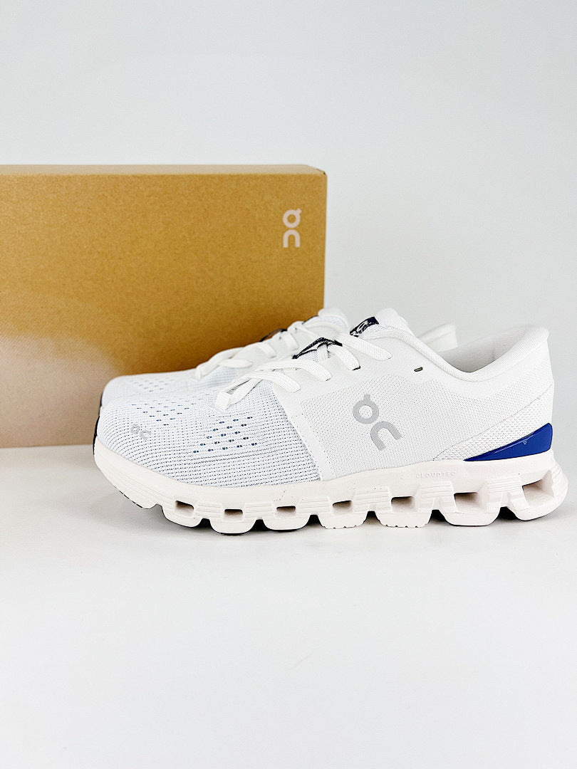 On Cloud X 4 White & Blue Sneakers | Women's & Men's Style | 3WE30073559