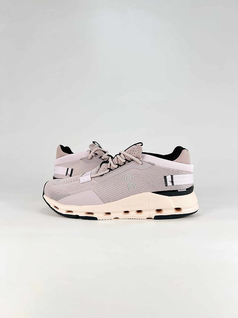 On Cloudnova 2 Blush Pink Grey Lifestyle Sneakers 3WE30221238