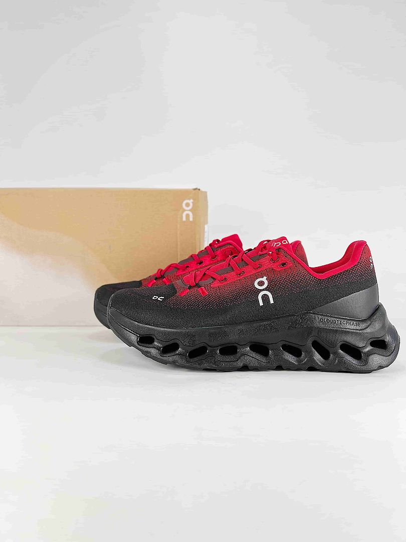 On Cloudtilt Black Red Lifestyle Sneakers