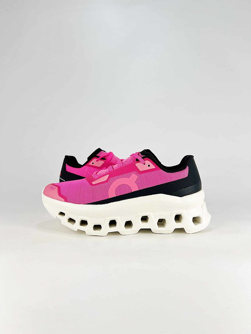 On Cloudmonster Void Hot Pink Black Lifestyle Sneakers 3WG10814561