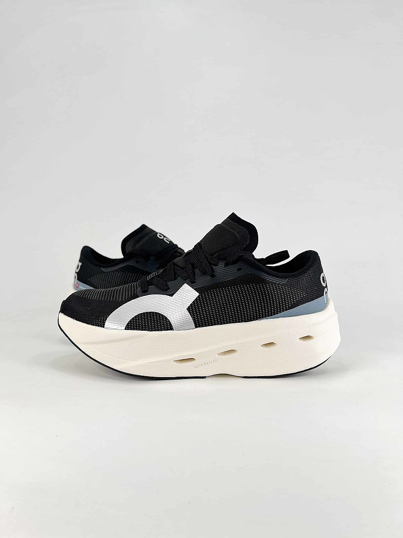 On Cloudboom Volt Black Cream Running Shoes Women Men 3MF30980462