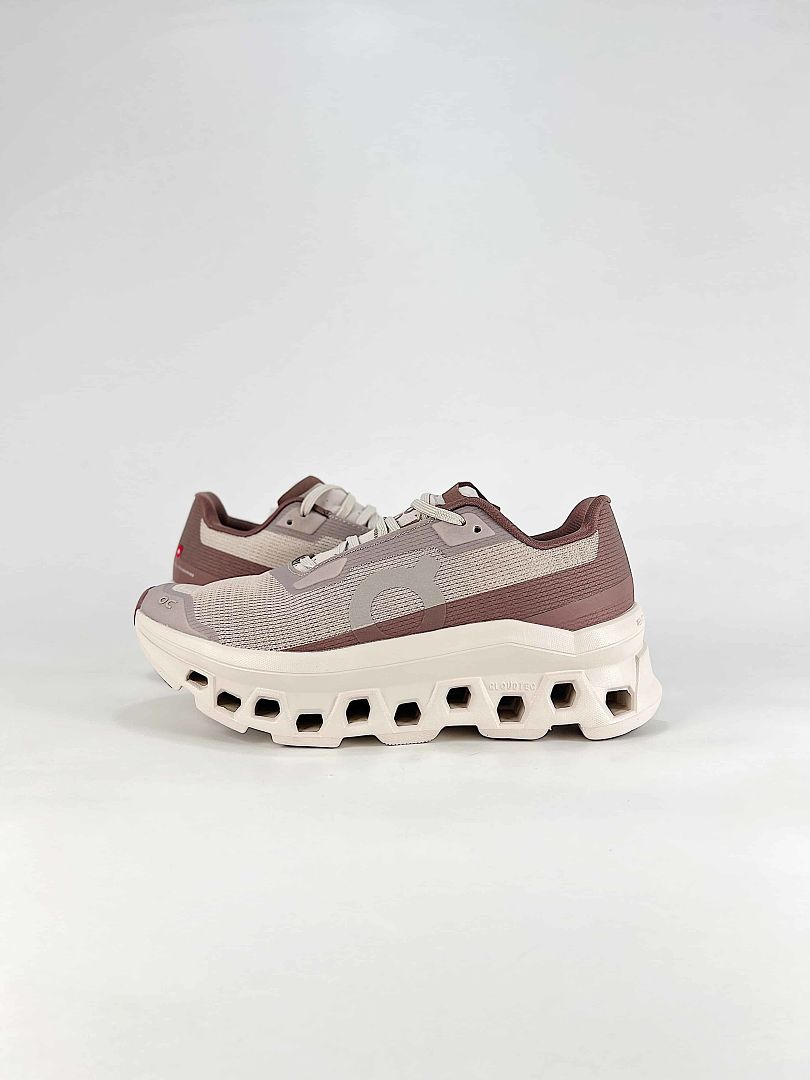 On Cloudmonster Void Taupe Brown Cream Lifestyle Sneakers 3WG10911344