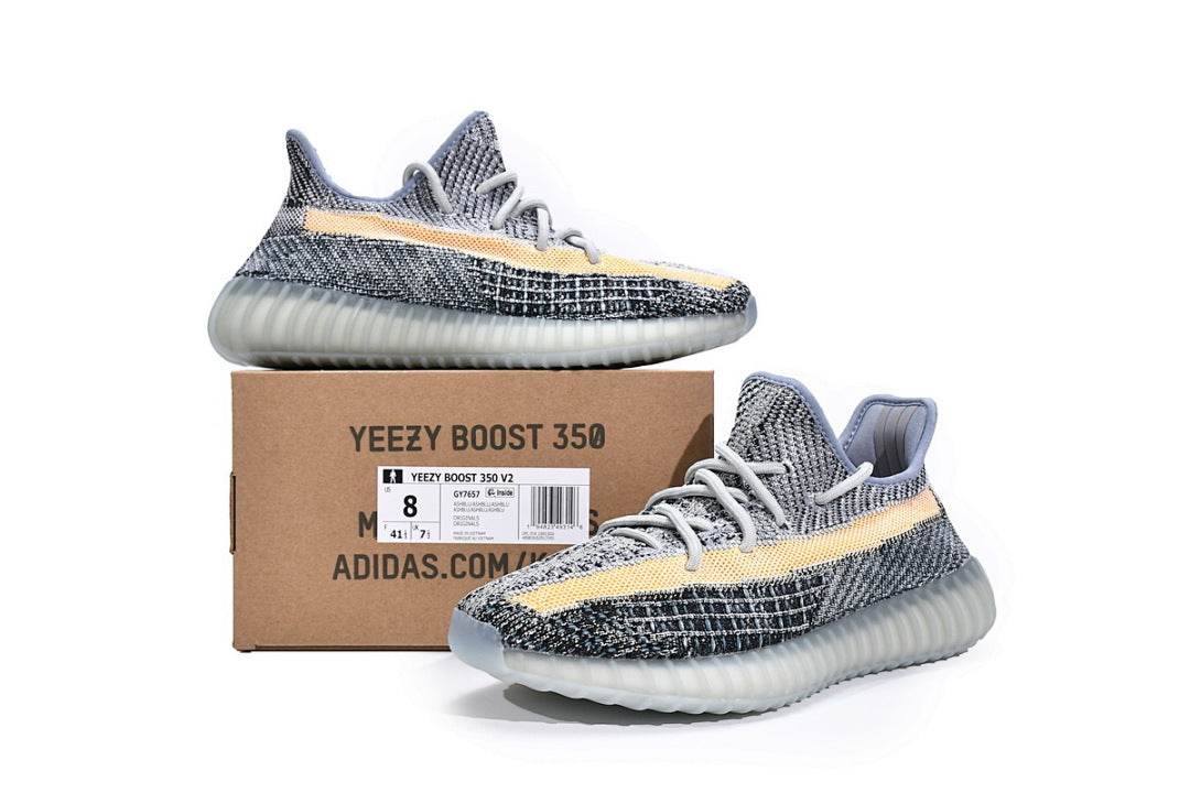 adidas Yeezy Boost 350 V2 Ash Blue GY7657 Women's Men's Blue Grey Streetwear Sneakers