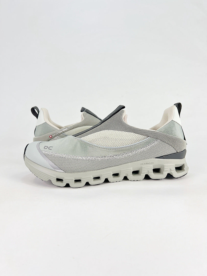 On Cloud Light Grey Cream Slip On Sneakers Women Men Casual Shoes