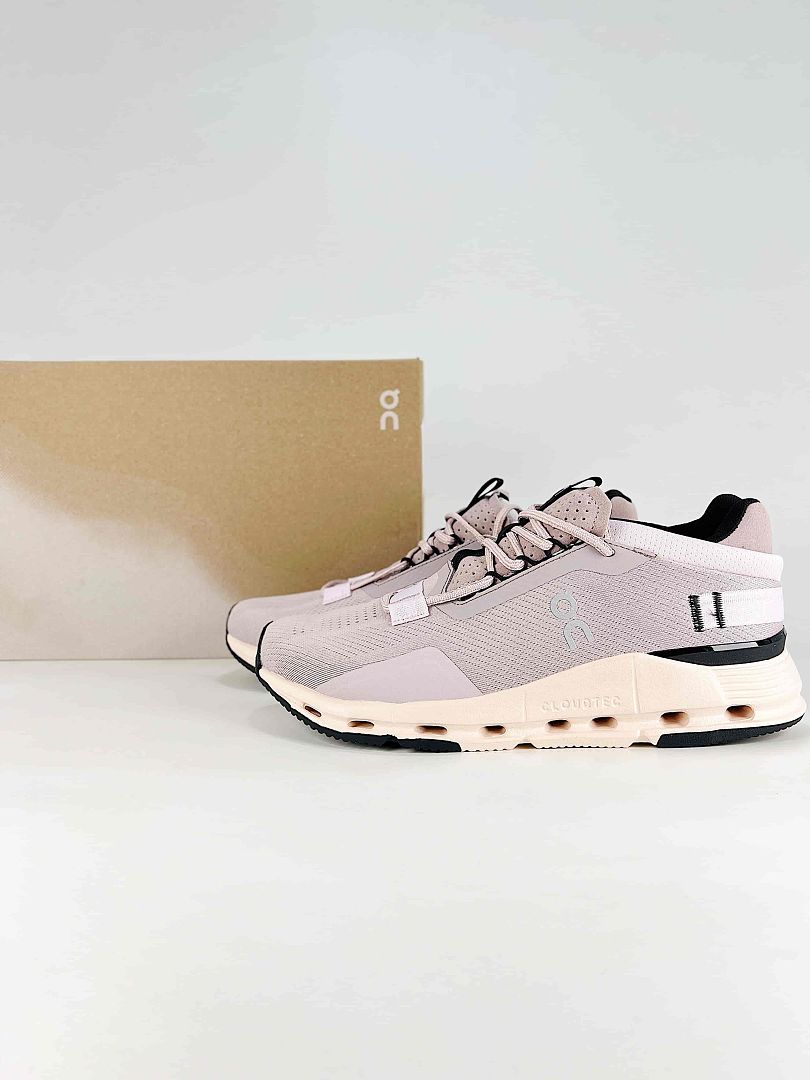 On Cloudnova 2 Blush Pink Grey Lifestyle Sneakers 3WE30221238