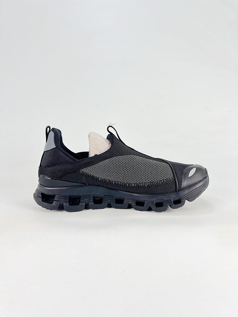 On Cloud Black Grey Slip On Sneakers Women Men Casual Shoes