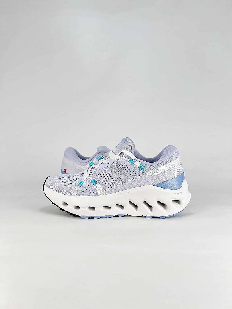 On Cloudtilt Light Grey Teal White Lifestyle Sneakers