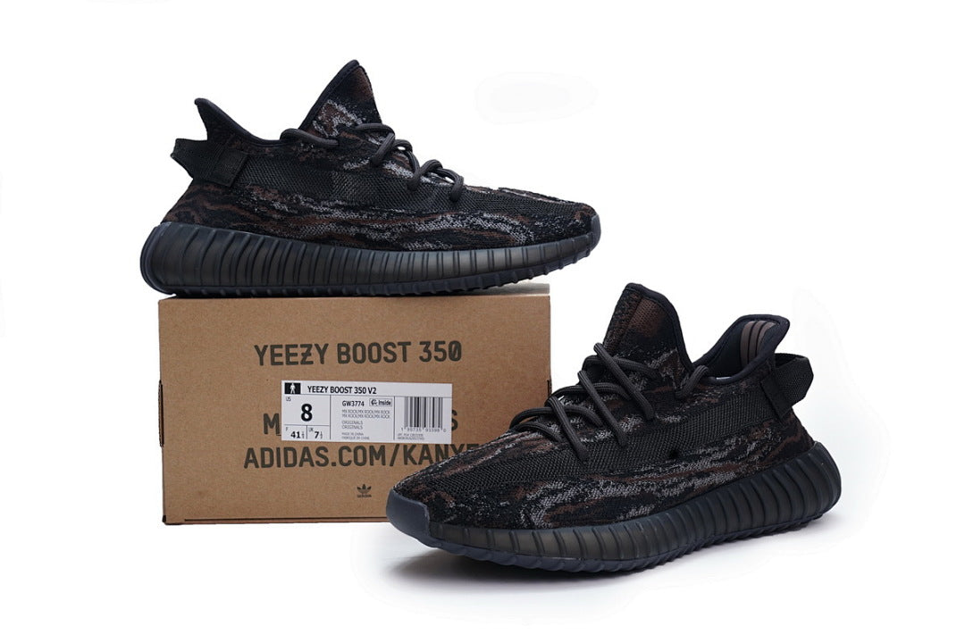 adidas Yeezy Boost 350 V2 MX Rock GW3774 Women's Men's Black Patterned Streetwear Sneakers
