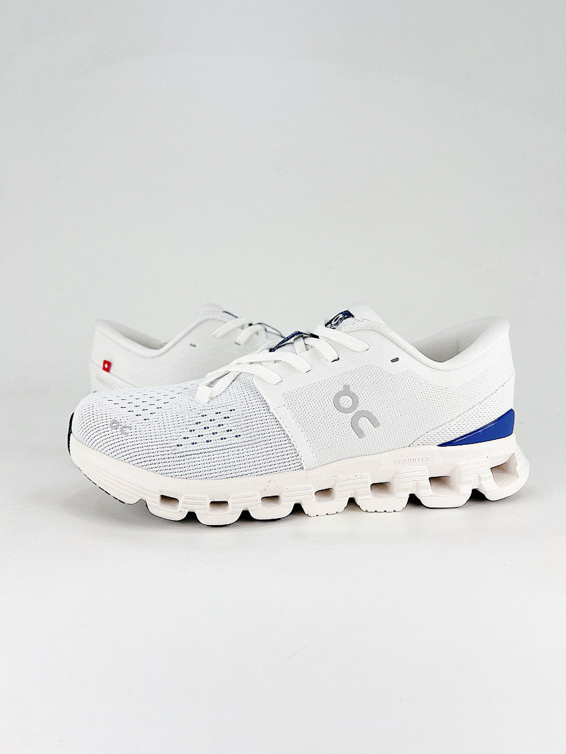 On Cloud X 4 White & Blue Sneakers | Women's & Men's Style | 3WE30073559
