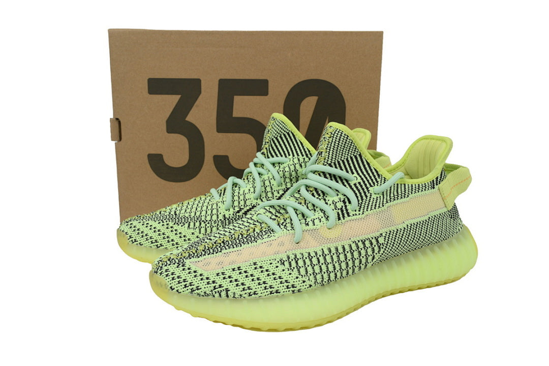 adidas Yeezy Boost 350 V2 Yeezreel FW5191 Women Men Neon Green Sneakers
