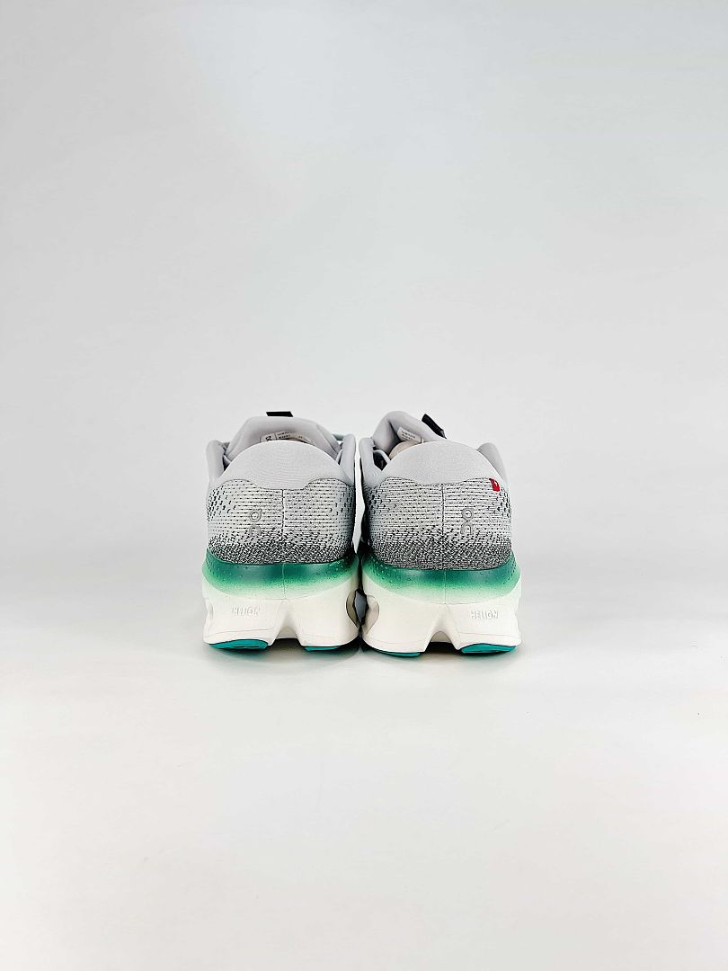 On White Black Teal Low Top Lifestyle Sneakers
