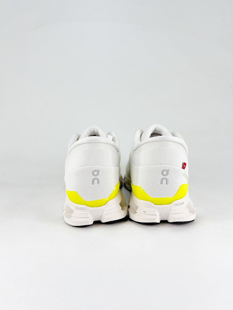 On Cloud X 4 White & Neon Yellow Sneakers | Women's & Men's Style | 3ME30043072
