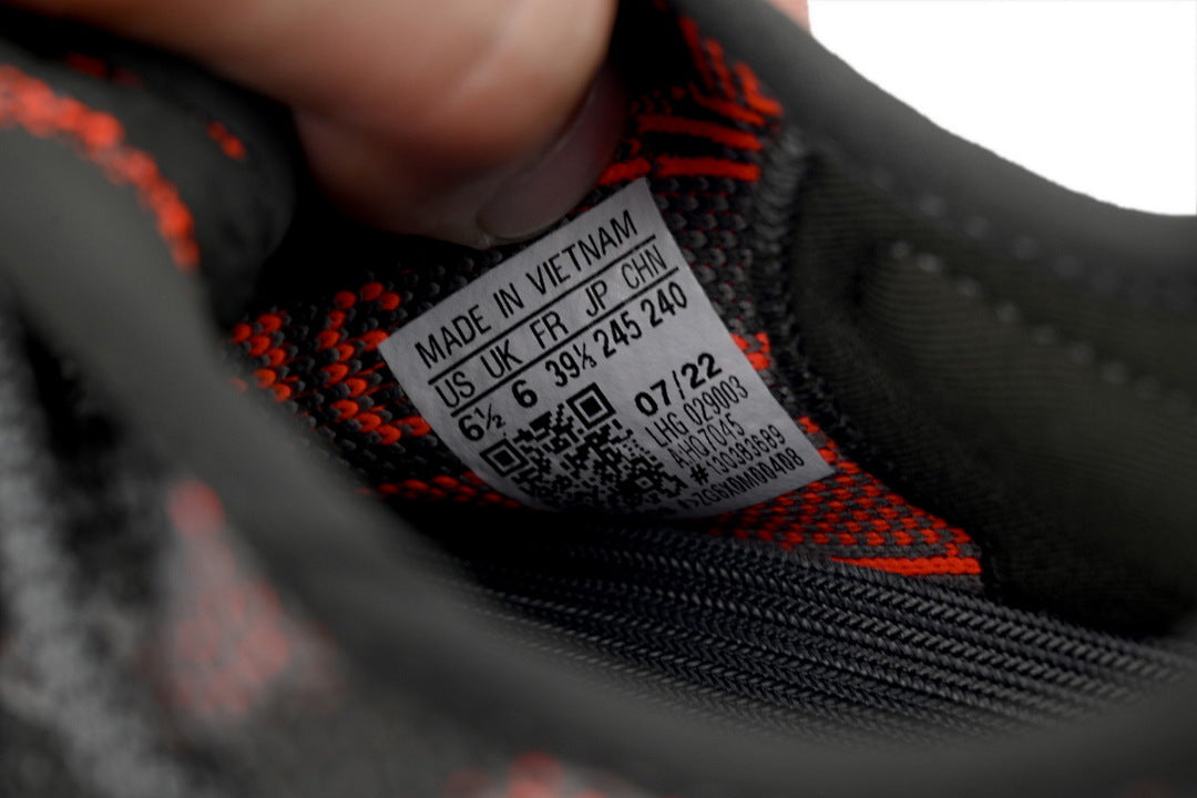 Adidas Yeezy Boost 350 V2 Grey Orange Sneakers