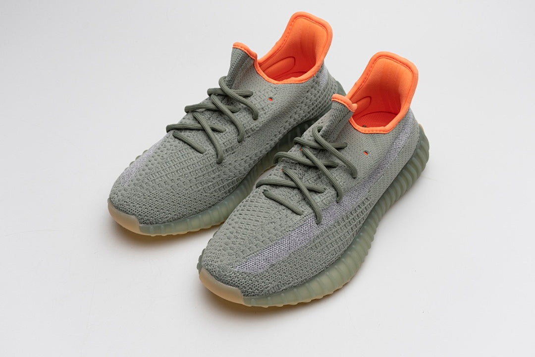 adidas Yeezy Boost 350 V2 Desert Sage FX9035 Women's Men's Sage Green Orange Sneakers