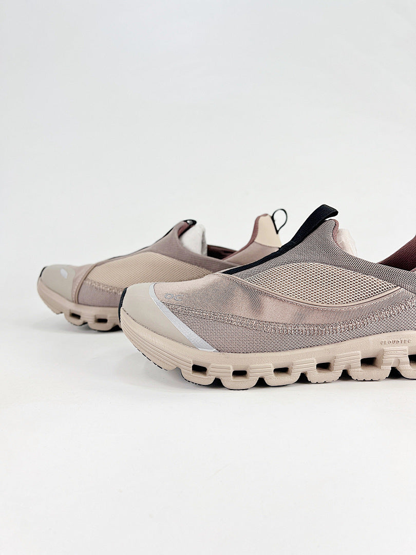 On Cloud Beige Taupe Slip On Sneakers Women Men Casual Shoes