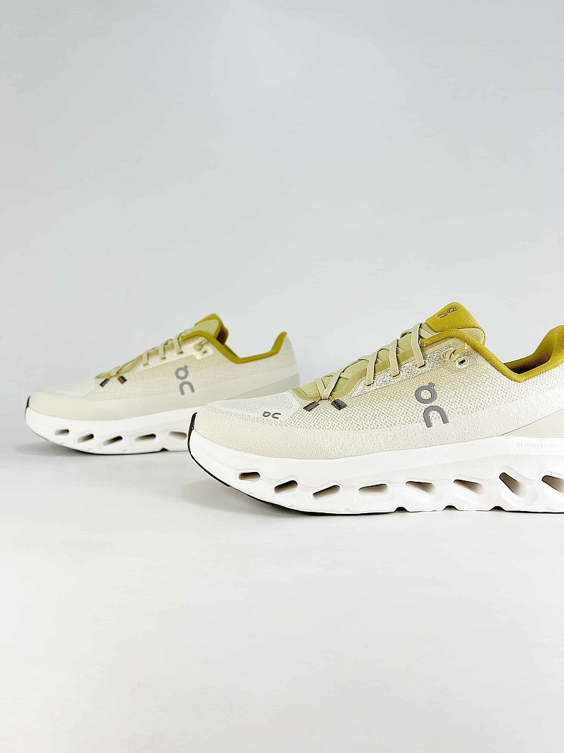 On Cloudtilt Cream Lime Low Top Chunky Sneakers 3ME10104303