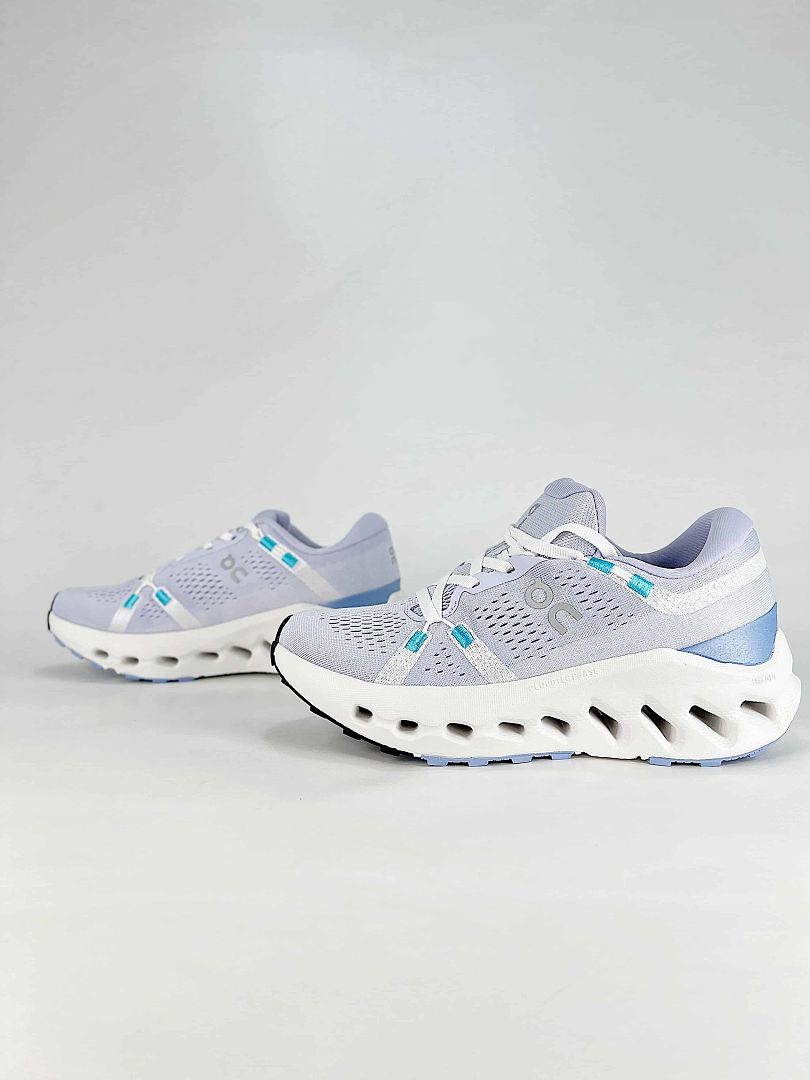 On Cloudtilt Light Grey Teal White Lifestyle Sneakers