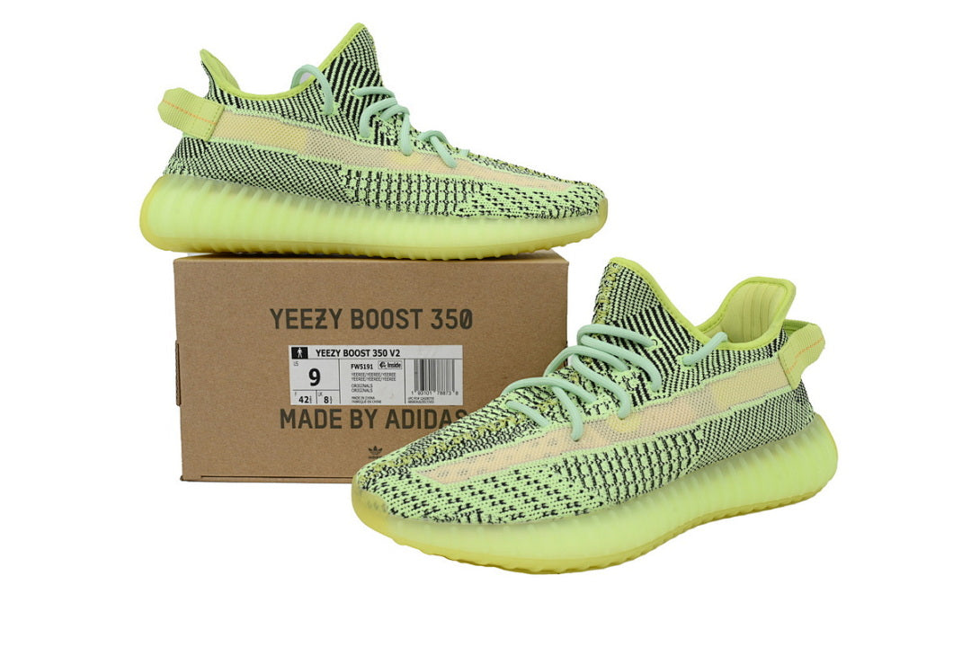 adidas Yeezy Boost 350 V2 Yeezreel FW5191 Women Men Neon Green Sneakers