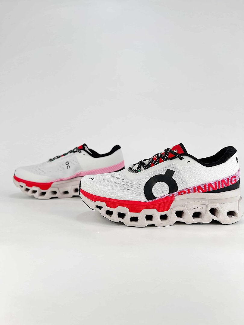 On Cloudmonster 2 White Red Black Sneakers 3WE10113193